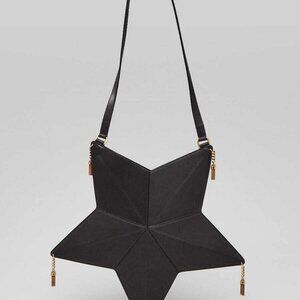 Yves Saint Laurent Black Leather Astro Star Bag